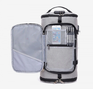 Noblag Luxury Large Best Travel Duffel Bags Backpack Shoe Compartment Weekender Grey