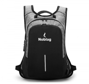 Noblag Luxury  Grey Best Laptop Backpack For Men & Women  Anti-Theft USB Port Charging
