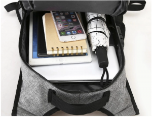 Noblag Luxury Grey Best Laptop Backpack For Men & Women Anti-Theft USB Port Charging