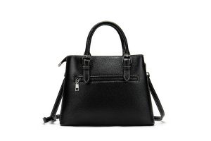 Noblag Luxury Top Layer Leather Tote Handbag For Women Black