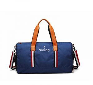 Noblag Luxury Travel Blue Duffel Bag & Gym Bag With Shoe Compartment Weekender