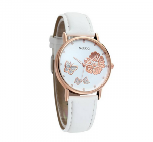 Noblag Mademoiselle Luxury Women's Watches Luminous White Strap 38mm