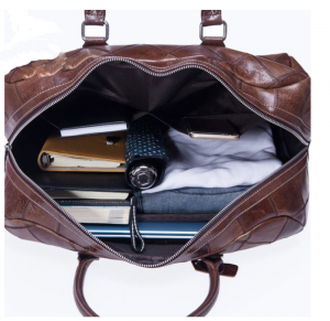 Noblag Luxury Duffel Bag Mens, Leather Bag Weekender, Travel Overnight Bag Coffee Unisex