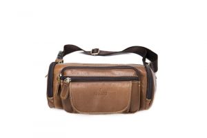 Noblag Luxury Vintage Leather Brown Belt Bag Crossbody Shoulder Travel Waist Bag 
