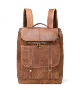 Noblag Luxury Genuine Leather Laptop Backpack, Business Laptop Bag, College Backpack Rucksack Brown 