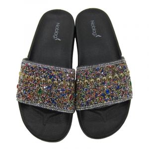 Noblag Luxury Glitter Sandals For Women's Slide Slip On Platform