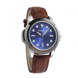 Noblag Luxury Sports Men's Watches  Blue Dial Brown Leather strap 50mm
