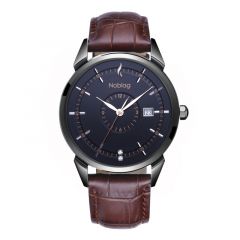 Noblag Black Dial Best Men's Watch 38mm Brown Leather N-Classic