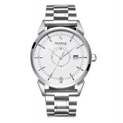The N-Classic De Noblag Men's Luxury Stainless Steel Watches White Dial 38mm