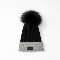 Noblag Luxury Black Grey Cashmere Beanies For Men & Women Knitted Style
