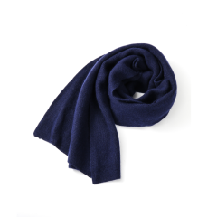 Noblag Luxury Navy Cashmere Scarf For Men & Women Genuine Raccoon