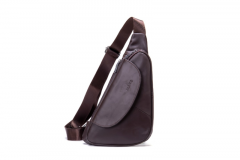 Noblag Luxury Men's Chest Bags Genuine Leather Triangle Coffee Sling Bag