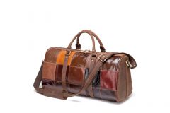  Noblag Luxury Duffel Bag Mens Large Colorful Leather Bag, Weekender Overnighter Travel Bag
