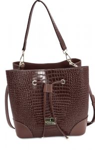 Noblag Luxury Lovitt Best Bucket Bags For Women Genuine Leather Chestnut