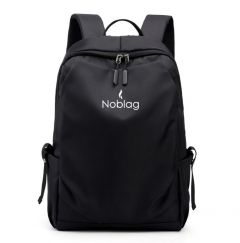 Noblag Luxury Waterproof Black Laptop Backpack Business School Daily Bag 