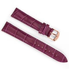18mm Crocodile Purple Leather Strap