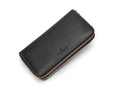 Noblag Luxury Travel Genuine Leather Wallet Brown Unisex