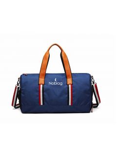 Noblag Luxury Travel Blue Duffel Bag & Gym Bag With Shoe Compartment Weekender