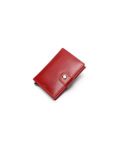 Noblag Luxury Slim Clip Wallet For Men & Women RFID Cowhide Leather Red