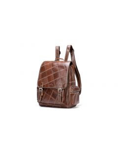 Noblag Luxury Women Genuine Leather Large Capacity Backpack Rucksack Bag Coffee