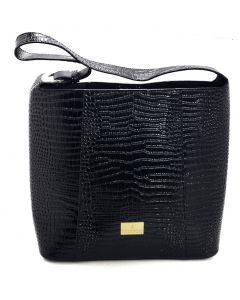 Lovitt Women’s Tote Bags Open Top Shoulder Bags Luxury Black Genuine Leather 