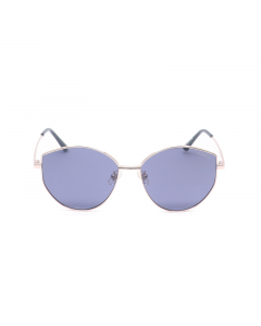 Melbin Luxury Gold Frame Metal Women's Sunglasses De Noblag Blue Nylon Lenses