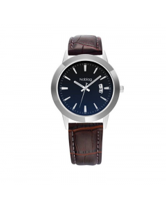 Noblag Luxury Minimalist Watch For Men & Women Brown Leather Strap 38mm