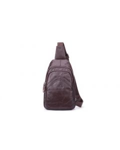 Noblag Dan Luxury Men's Coffee Chest Bags Genuine Leather Crossbody Shoulder Bags Sling Bags 