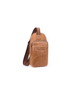 Noblag Karli Luxury Brown Men's Sling Bags Genuine Leather Crossbody Chest Bags 