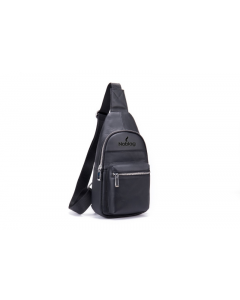 Noblag Vanzi Black Luxury Sling Bags Leather Crossbody Shoulder Bags For Men