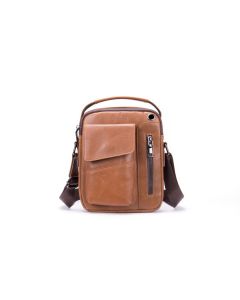 Noblag Wezda Luxury Men's sling Bags Brown Genuine Leather Men's Messenger Bags 