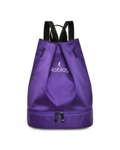 Noblag Luxury Waterproof Purple Travel Drawstring Backpack Bag With Shoe Compartment