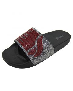 Noblag Luxury Glitter Sandals For Women Slip On Bling Fuscha