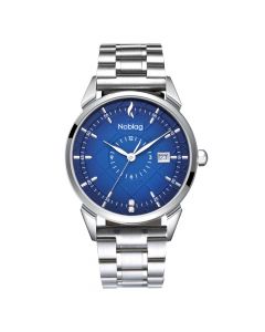 The N-Classic De Noblag Luxury Men's Blue Dial Watches Stainless Steel Case 38mm