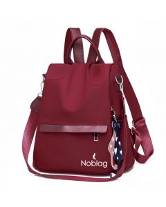 Noblag Luxury Waterproof Mini Red Backpack For Women Travel Bag 